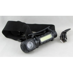 Фонарь налобный HYT-6603 Фонарь головной HYT-6603 (1 больш.+1 ярк, аккум., шнур TYPE-C ) с магнитом