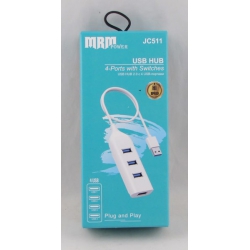 Разветвитель USB (4 входа) HI-SPEED №511 2,0 белый