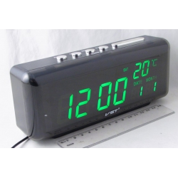 Часы-будильник электронные VST-762W-4 пров. датчик тем.