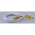 Шнур AUX (Джек 3,5 - Джек 3,5) 1м JD-124 резиновый белый