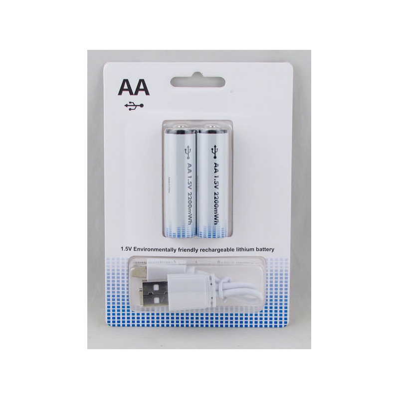 Аккумулятор для фонарика AA UQ-118 1,5V 2200mA (в комплекте с кабелем для зарядки)