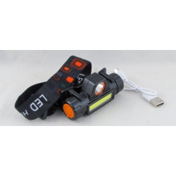 Фонарь головной CP-5501 (1 больш.+ 1 ярк. + аккум.+ microUSB) с магнитом