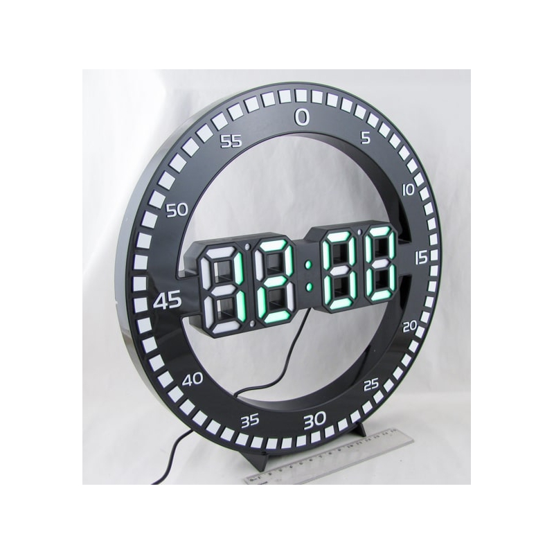 Часы-будильник электронные DS-3668 (зеленые цифры)