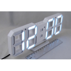 Часы-будильник электронные DS-3638B-6 (белые цифры)