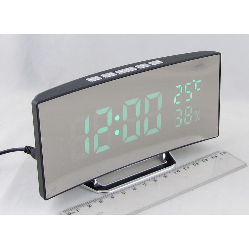 Часы-будильник электронные NA-7816 (зеленые цифры)
