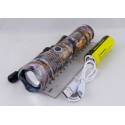 Фонарь светодиодный H-631M-P160 (1 мощ. акк.26650, шнур microUSB) трофи, zoom