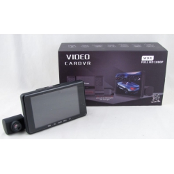 Видеорегистратор T-661 Full HD, IPS, с 3-мя камерами, G-сенсор, экран 4", угол 170Gr