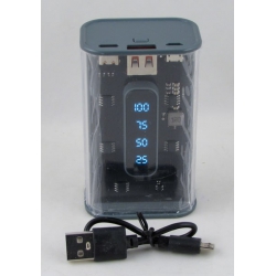 PowerBank USB+TYPE-C D-140 серый 20000mAh с индикатором