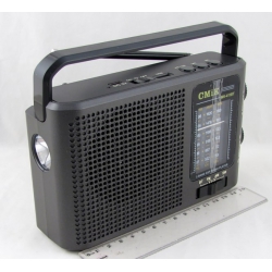 Радиоприёмник MK-411BT 3 band (FM, AM, SW акк. 18650, шнур TYPE-C) USB, фонарь, Bluetooth