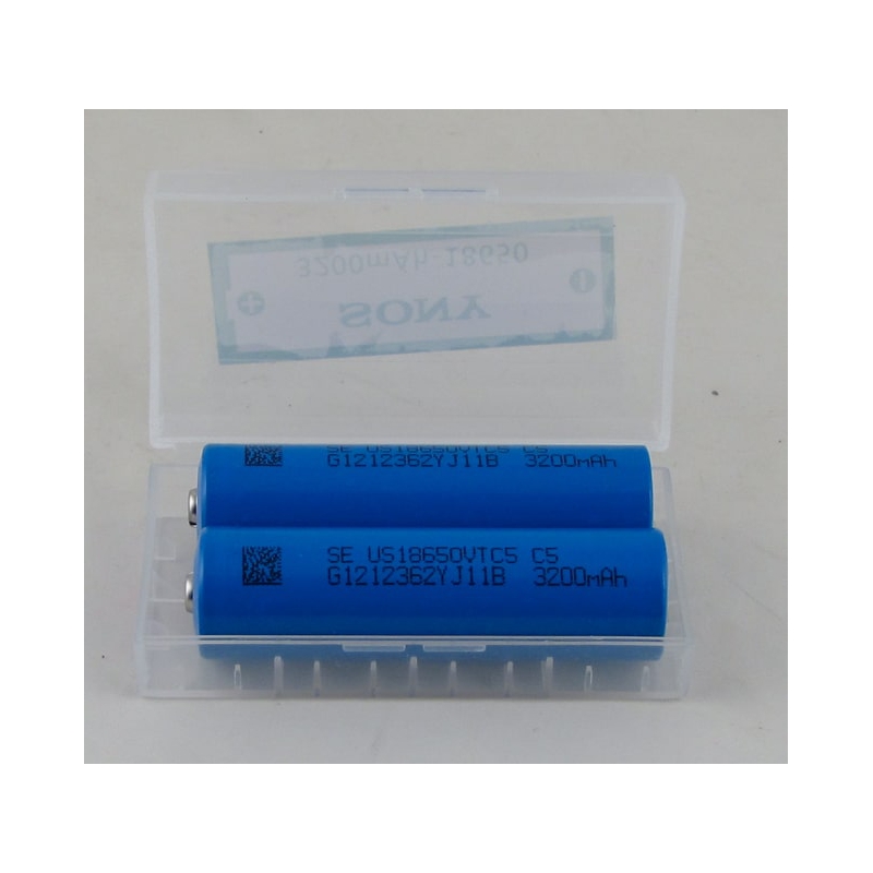 Аккумулятор для фонарика №18650 3200mA SONY бытовые (по 2шт) синие