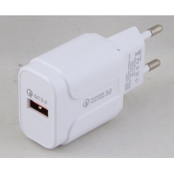 Сетевое зарядное устройство LZ-023 5V 3A / 9V 2A / 12V 1,6A 1US белый 3,0 быстрая зарядка
