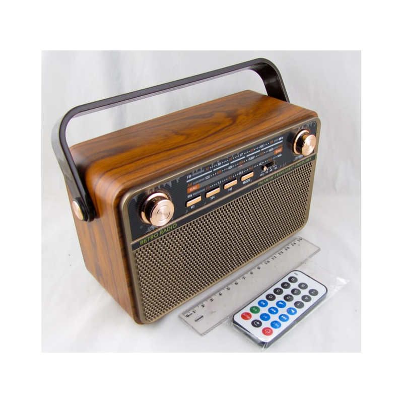 Радиоприёмник MD-505BT (FM/AM/SW) USB, TF, аккум.18650, сетев., с пультом, Bluetooth