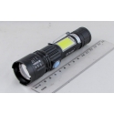 Фонарь светодиодный H-3009-TG (1 мощ.+ 1 больш., мигалка красн., акк., USB) с магнитом, zoom