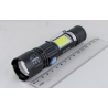 Фонарь светодиодный H-3009-TG (1 мощ.+ 1 больш., мигалка красн., акк., USB) с магнитом, zoom