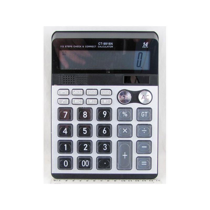 Калькулятор 9916 (DS-9916N) 14 разр. больш. экран, CHECK