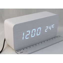 Часы-будильник электронные VST-862-6 (белые циф.) белые