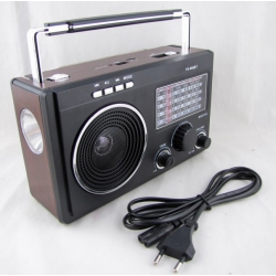 Радиоприёмник YS-808BT (FM/AM/SW1-7) TF, USB, встроен. аккум., 2R20, сетевой шнур, Bluetooth