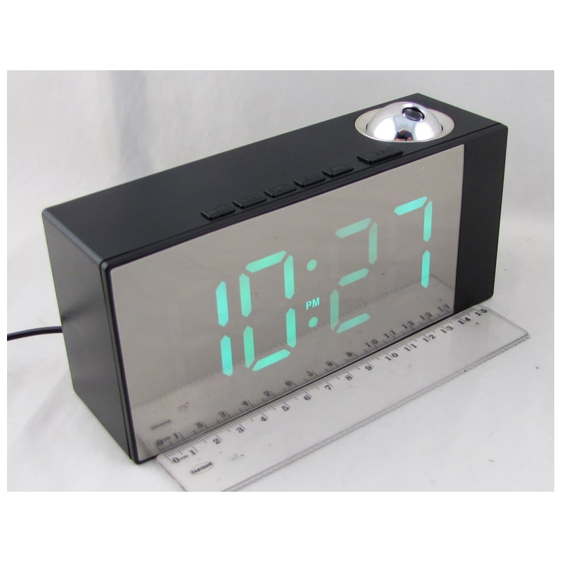 Часы-будильник электронные NA-6819 (зеленые цифры)