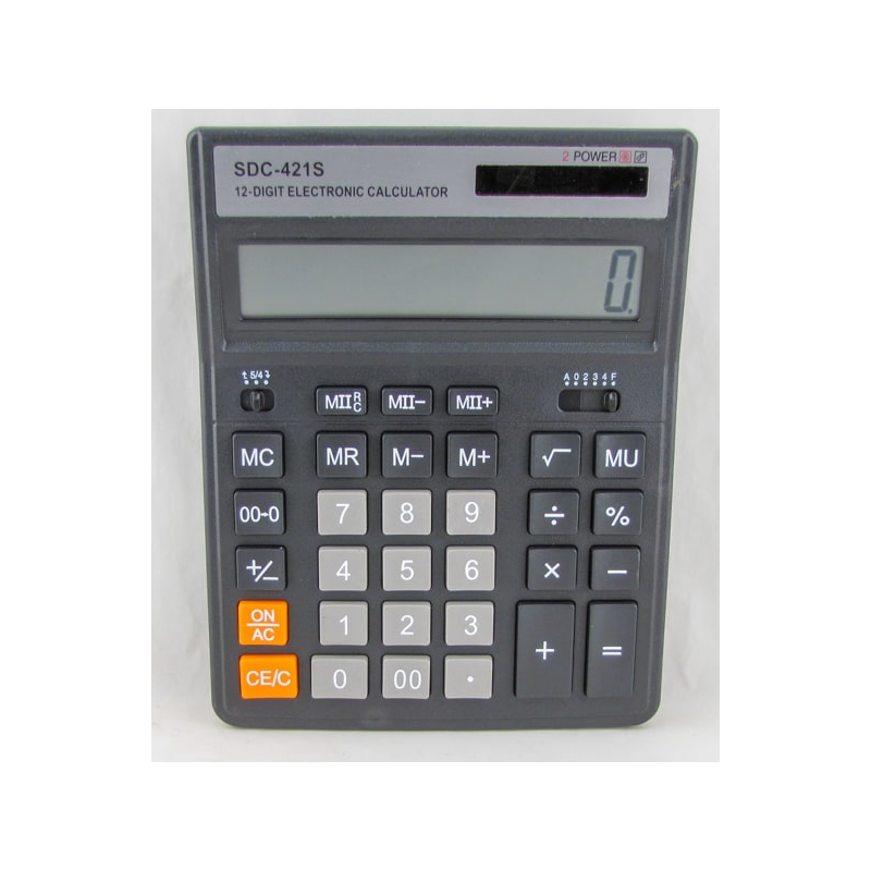 Калькулятор 421 (SDC-421S) 12 разр. больш. экр.