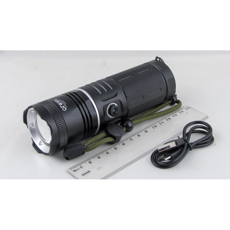 Фонарь светодиодный H-265-P360 (1 мощ., 1 больш., мигалка красн., акк.+ шнур TYPE-C) zoom