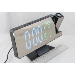 Часы-будильник электронные DS-3718LW проекционные (белые цифры)