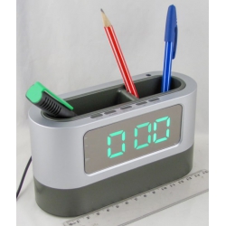 Часы-будильник электронные DT-038 (зеленые цифры) 