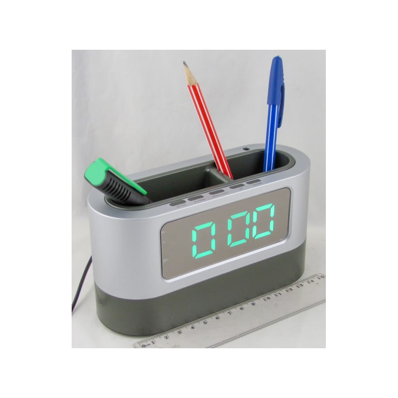 Часы-будильник электронные DT-038 (зеленые цифры) 