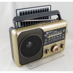 Радиоприемник K-26BTS (FM/AM/SW) USB, TF, аккум.18650, шнур TYPE-C, солнеч. батар., Bluetooth