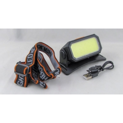 Фонарь головной HL-5120 (1 больш., мигалка красн., аккум.+ шнур microUSB)