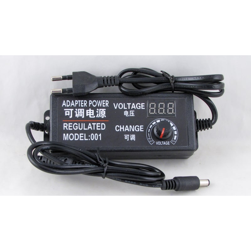 Блок питания (3-24V 3A) №326 толст. штекер (5,5*2,5) с вольтметром 