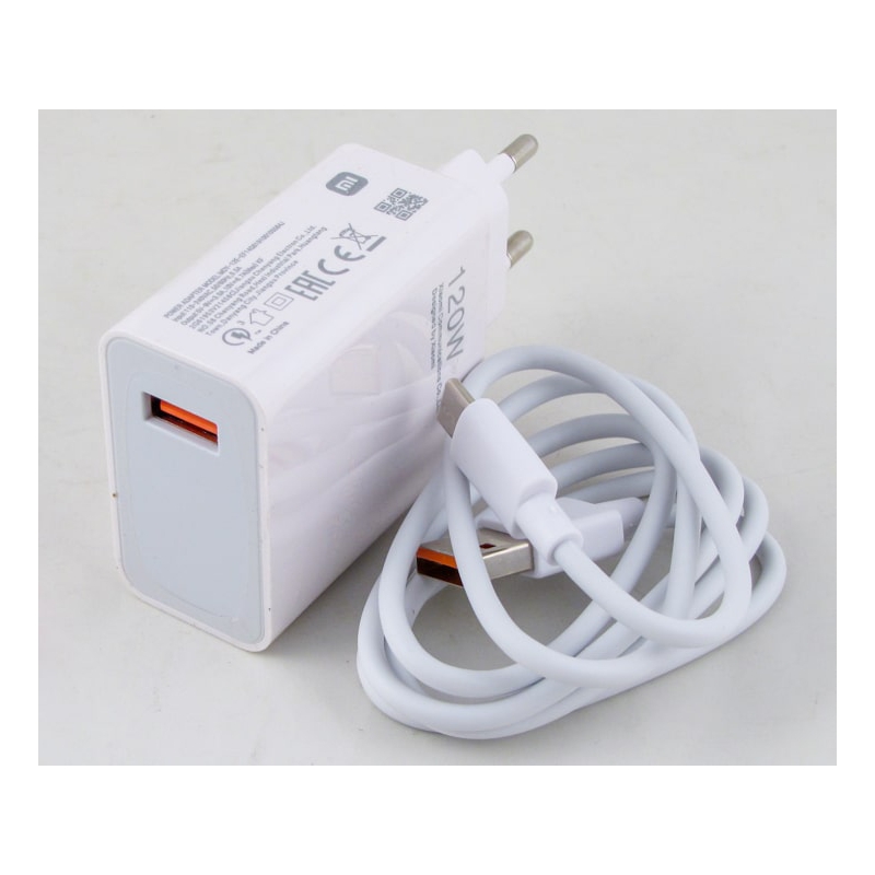 Сетевое зарядное устройство с кабелем MDY-12E TYPE-C 5-9V 3A/10V 6,7A 120W 1USB белый