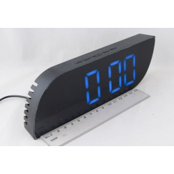 Часы-будильник электронные DS-028 (белые цифры)