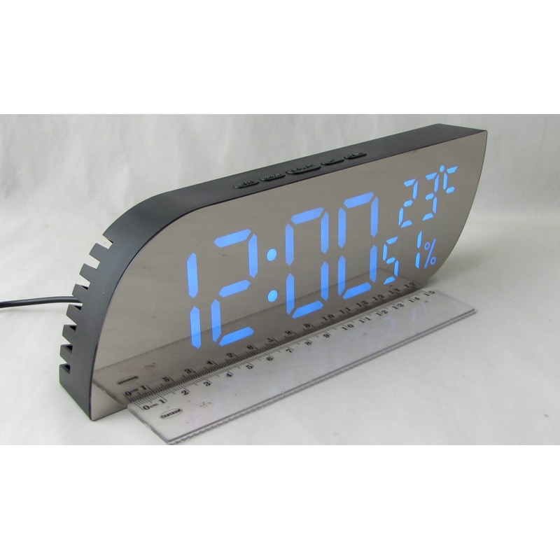 Часы-будильник электронные DS-7818 (белые цифры)