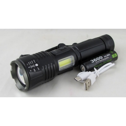 Фонарь светодиодный ER-P19-TG (1 мощ.+ 1 больш., акк.18650, шнур TYPE-C) zoom