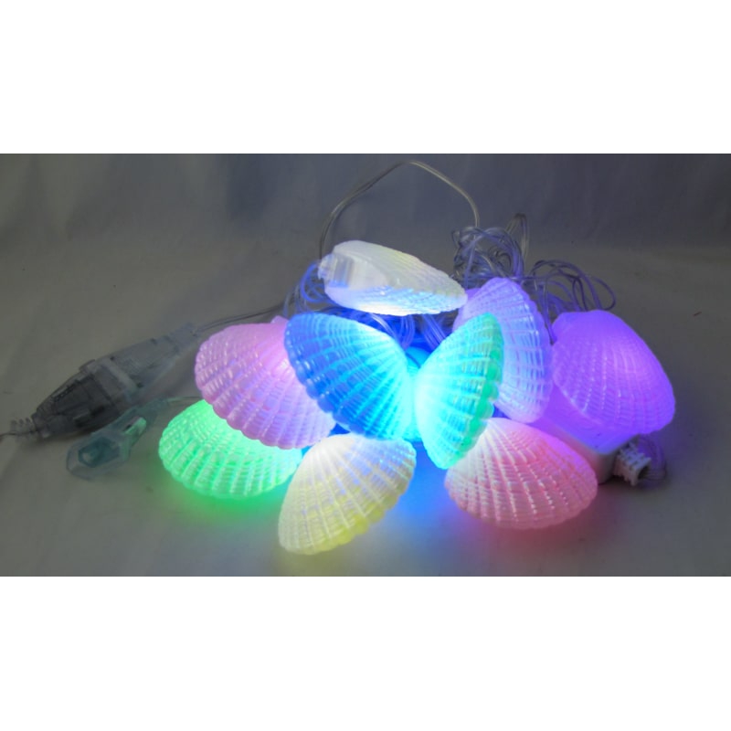 Гирлянда 16L 3,2м Z16-3R (ракушки) разноцветные блестящие