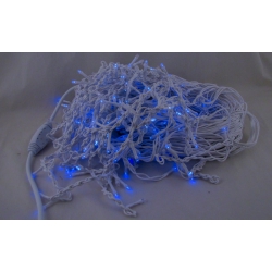 Гирлянда 640L 25*0,6м (шторки-бахрома) W4-25 уличные голубые толстый шнур  