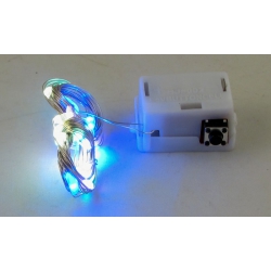 Гирлянда 20 светодиод (2 мм) 2м 3 реж. разноцветные прозрачн. от батар. G13 