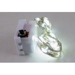 Гирлянда 30 светодиод (2 мм) 3м 3 реж. теплые белые прозрачн. от батар. G13
