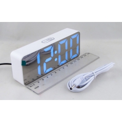 Часы-будильник электронные RE-2801 белый корпус (белые цифры)