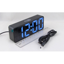 Часы-будильник электронные RE-2801 черный корпус (белые цифры)