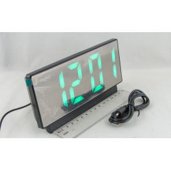 Часы-будильник электронные VST-897L-4 (ярко-зелен. циф.) с аккумулятором