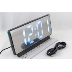 Часы-будильник электронные VST-897L-6 (белые  цифры) с аккумулятором