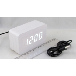 Часы-будильник электронные VST-863-6 (белые циф.) белые
