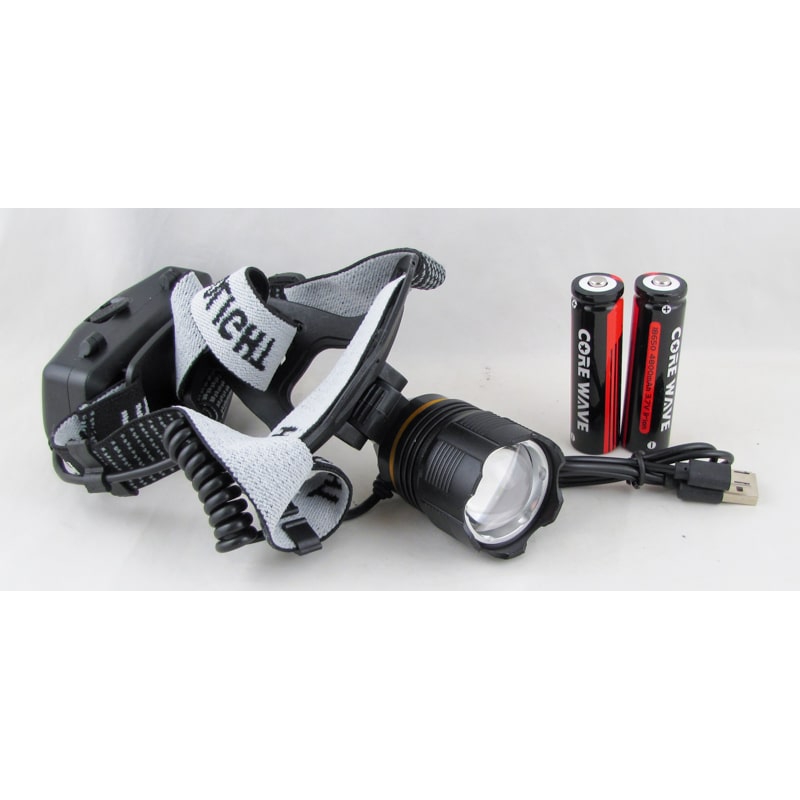 Фонарь головной RE-A8-P50 (1 ярк.+ 2акк.+ шнур microUSB) zoom
