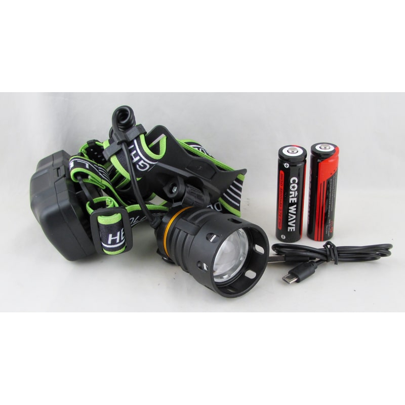 Фонарь головной RE-A14-P50 (1 ярк.+ 2акк.+ шнур microUSB) zoom