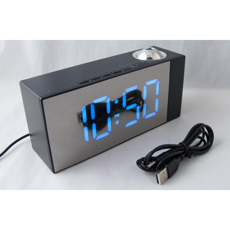 Часы-будильник электронные NA-6819 (белые цифры) проекционные