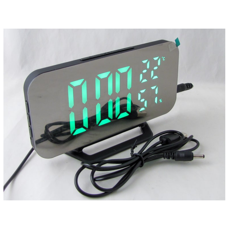 Часы-будильник электронные DS-3725LW (зеленые цифры)