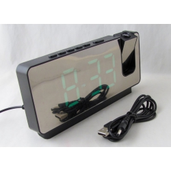 Часы-будильник электронные DS-6818 (зеленые цифры) проекционные