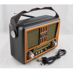 Радиоприёмник M-552BT (FM,,AM,SW) TF, USB аккум.18650/2R20 Ретро, Bluetooth