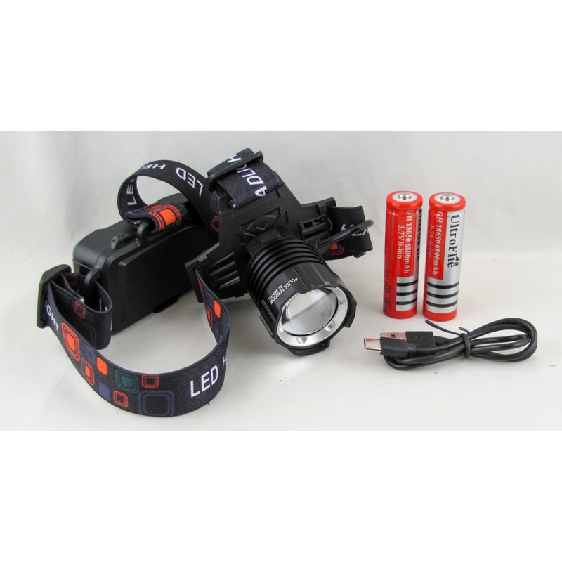 Фонарь налобный RE-980-TG (1 ярк., 2 акк., шнур TYPE-C) zoom